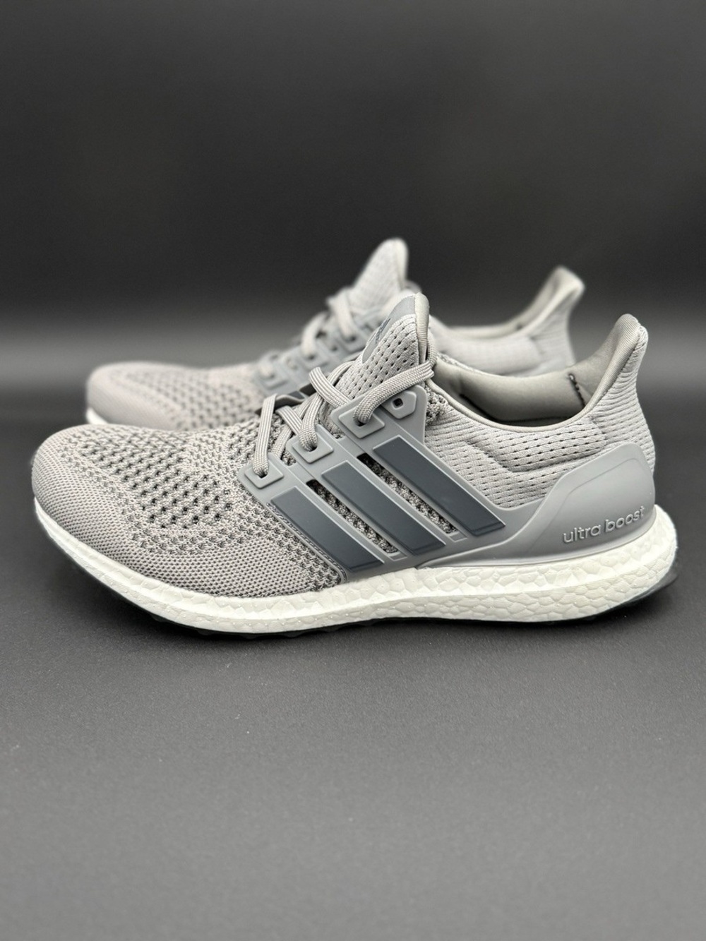 adidas Women's Ultraboost Light Grey Knit Running Shoes